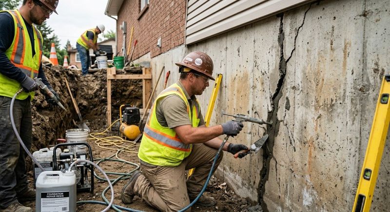 Cracked Foundation Repair in Morrisville, PA