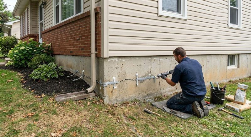 Cracked Foundation Repair in Pittstown, NJ