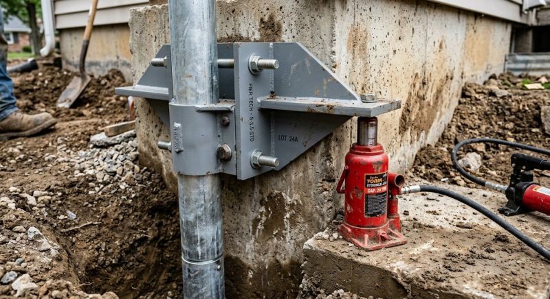 Foundation Pier Leveling in Mercer County, NJ