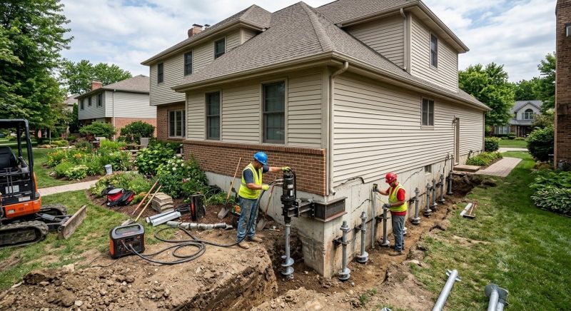 Helical Piers Installation in Mercer County, NJ