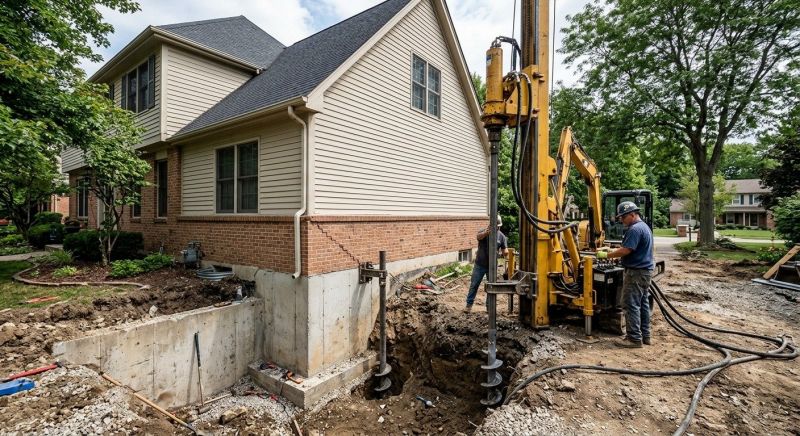 Helical Piers Installation in Mercer County, NJ